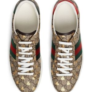 Gucci "Bees" canvas sneakers.